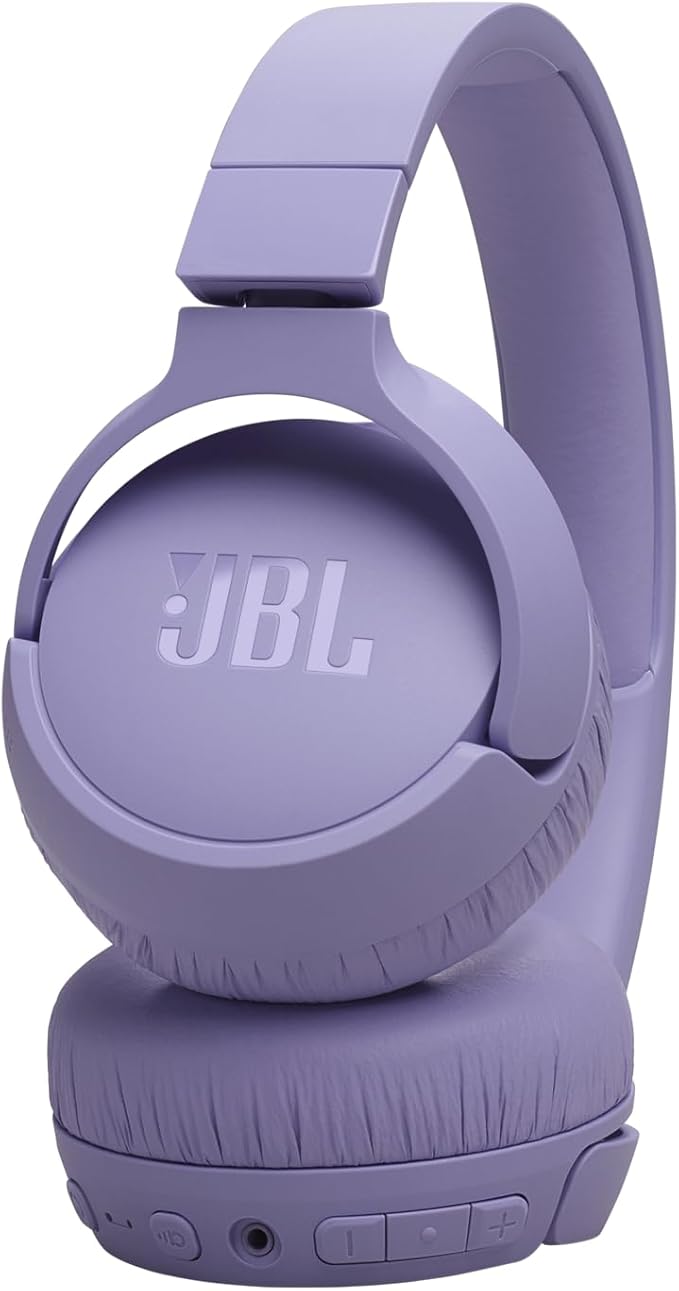 JBL Tune 670NC - Adaptive Noise Cancelling with Smart Ambient Wireless On-Ear Headphones, Up to 70H Battery Life with Speed Charge, Lightweight, Comfortable and Foldable Design (Purple)