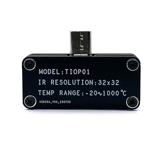 TIOP01 Portable Infrared Thermal Imaging Camera IR Imager USB Type-C for Android Phone,-20℃-1000℃,32 X 32 Resolution