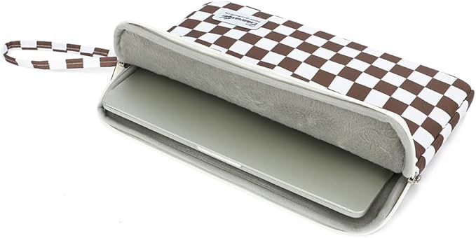 canvaslife 13.3-inch Notebook Computer, Shockproof, Waterproof and Protective Travel Notebook Computer case, Suitable for 13-13.3-inch Notebook Computer Cases (Brown Checker)