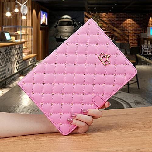 Changjia for iPad Pro 11 inch Case, Cute Crown Bling Diamond PU Leather Smart Auto Sleep/Wake Stand Shockproof Cover for iPad Pro 11 Inch (Pink)