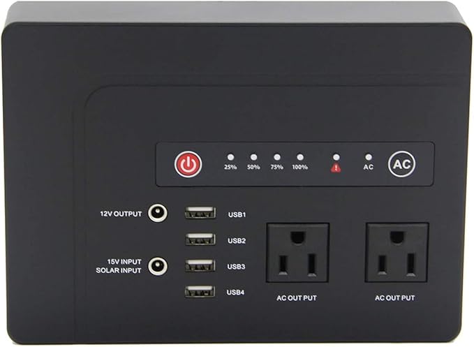 powkey 200W Portable Power Bank with AC Outlet, 146Wh Rechargeable Backup Lithium Battery, 110V Pure Sine Wave AC Outlet for Outdoor RV Trip Travel Home Office Emergency