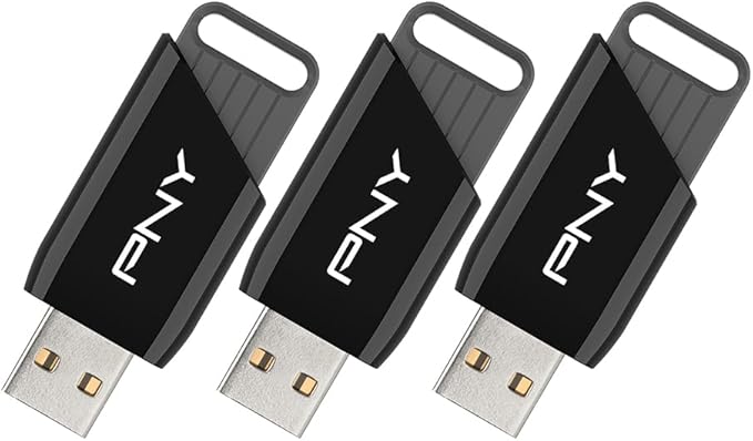 PNY 128GB Attaché X USB 3.2 Gen 1 Flash Drive, Advanced Performance Up to 130MB/s Read, Everyday Data Store & Transfer, Reliable Portable Storage, Durable, Type-A, Computers, Laptops, Desktops, 3-Pack