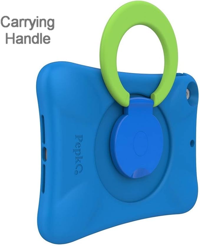 Kids EVA Case for iPad | Multi-Direction Stable Stand | Compatible with 10.2-Inch iPad 2021/2020/2019 (9th/8th/7th Generation) (Blue+Green)