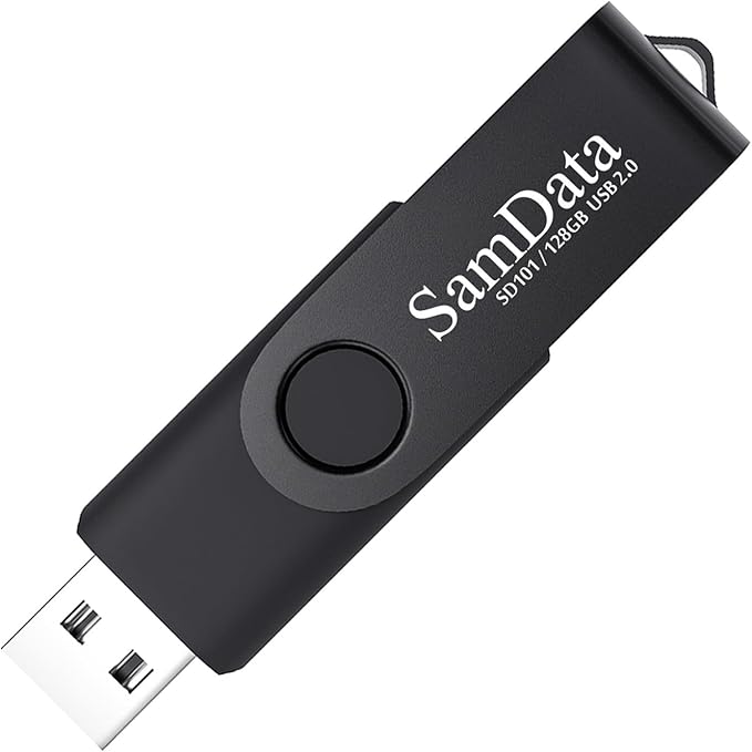 SamData 128GB USB Flash Drives 2 Pack 128GB Thumb Drives Memory Stick Jump Drive with LED Light for Storage and Backup (2 Pack Black)