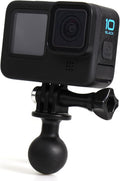 QKOO Ball Mount for GoPro Hero 13 12 11 10 9 8 7 6 5 4 3+ 3 Black 2018 Max Session Fusion, Osmo Action, AKASO, SJCAM Camera - Ball Head Mount Adapter (1-Inch Diameter Ball) with Thumb Screw