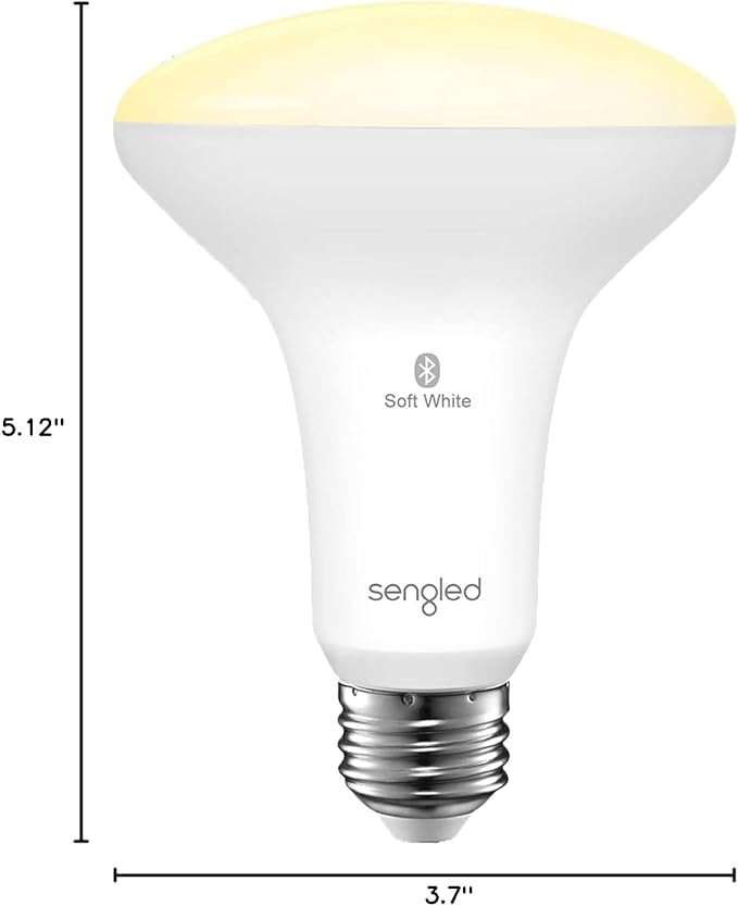 Sengled Light Bulb, BR30, S1 Smart Flood Light Bulb that Work with Alexa, Dimmable Led Lights, E26, Warm Light Bulbs, 65W Equivalent, No Hub Required, Soft White (2700k), 1-Pack