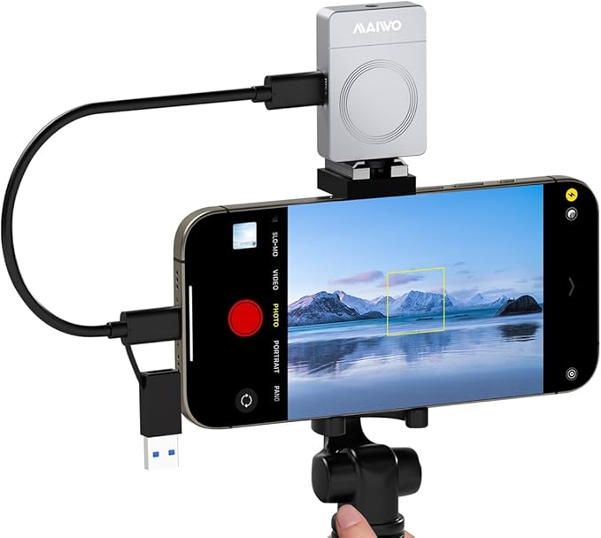 MAIWO USB-C 2230 M.2 SSD Enclosure, 10Gbps Aluminum M.2 Enclosure for NVMe PCIe SATA NGFF Drive, 2TB Storage, Compatible with Hand-held Gimbal/DSLR Cameras/Live Streaming Phone Tripod