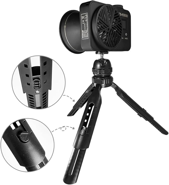 ZC-100BI 100W COB Video Light with Bowens Mount,10000Lux/m 2700K-7500K Bi-Color Camera Light with 10 Scenario Simulations Control Continuous Lighting for Photography (ZC-100bi Black)