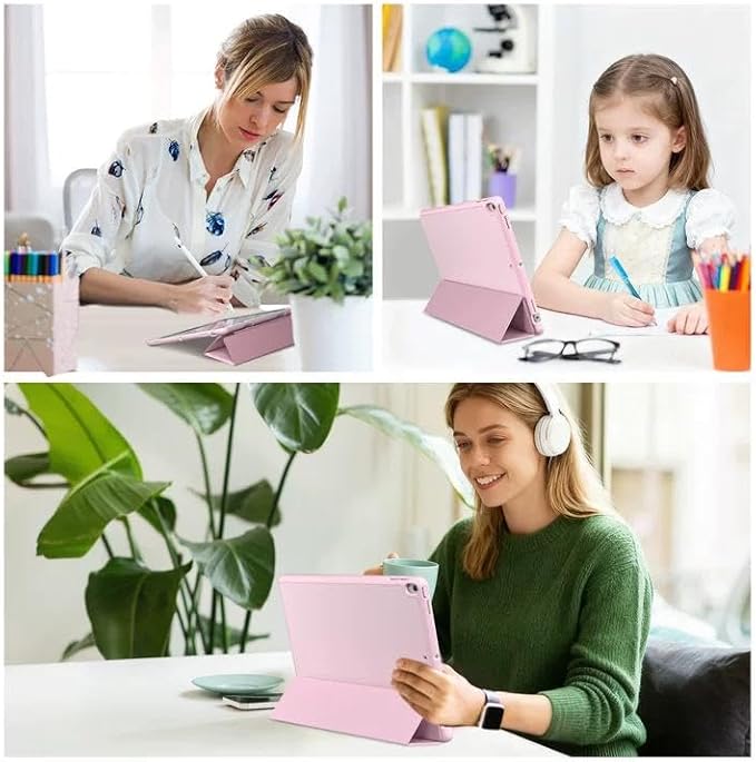 ProCase Smart Case for 10.5” iPad Air 3rd Generation 2019 / iPad Pro 2017, Slim Stand Cover with Pencil Holder Soft TPU Back for Air 3 -Light Pink