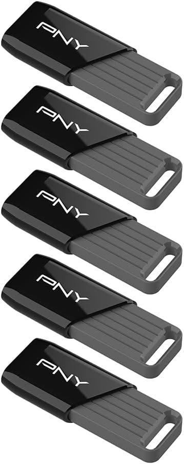 PNY 32GB Attaché X USB 3.2 Gen 1 Flash Drive, Advanced Performance Up to 130MB/s Read, Everyday Data Store & Transfer, Reliable Portable Storage, Durable, Type-A, Computers, Laptops, Desktops, 5-Pack