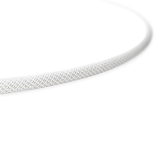CalDigit Thunderbolt 4 Pro Braided Cable - 40Gbps 240W Power Delivery, Compatible with Thunderbolt 3, Thunderbolt 5, USB4 Type C, MacBook Pro, iMac, iPhone 17 (Pro 0.5m Thunderbolt 4/USB4, White)