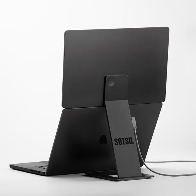 SOTSU FlipAction Elite 16" Portable Monitor | 4K | Super Compact | Pivot Rotate | 3840x2400 DCI P3 | 60Hz | 450 Nits | Full Metal CNC | Perfect Match for Mac and Windows (Space Black)