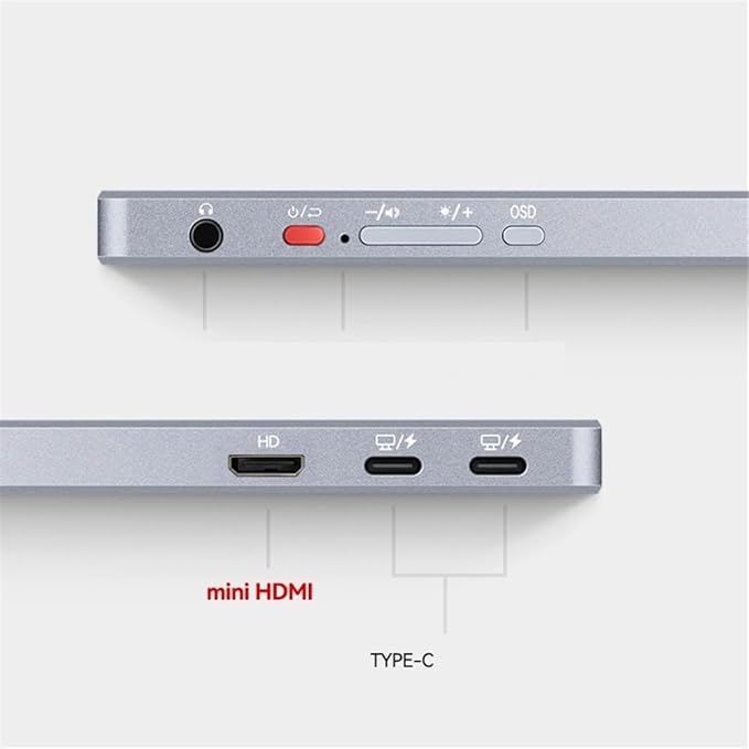 Gaming 13.4-Inch 60Hz 500Nits 4K Portable Display for Laptops Mobile Phones Game Consoles Extended Screen with Speakers