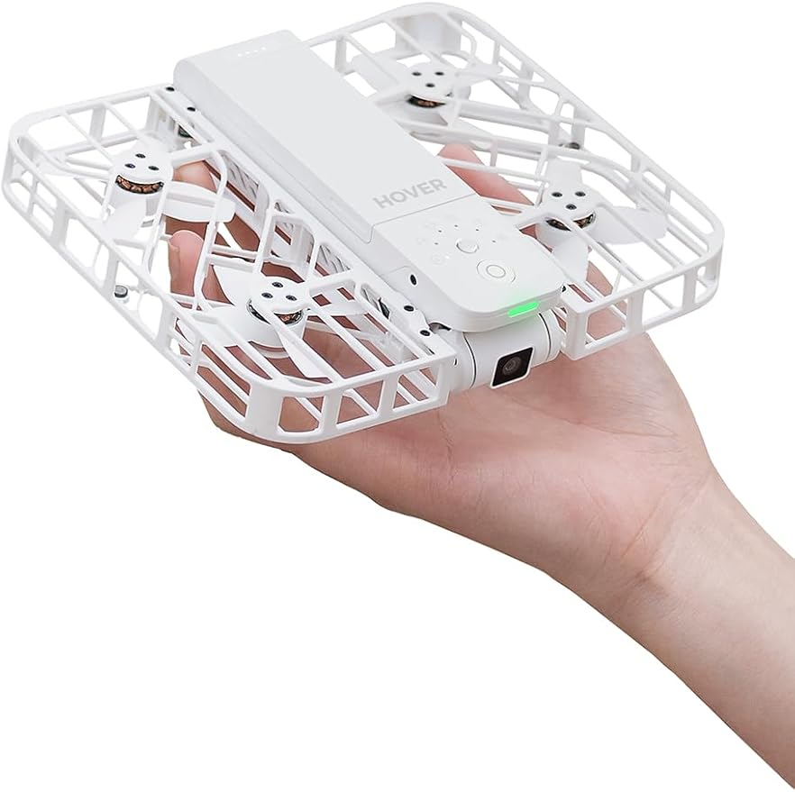 HOVERAir X1 Drone with Camera, Follow-me Drone with Self-Flying Mode, Foldable Mini Drone with HDR Video Capture, Palm Takeoff, Intelligent Flight Paths, Hands-Free Control White (Standard)