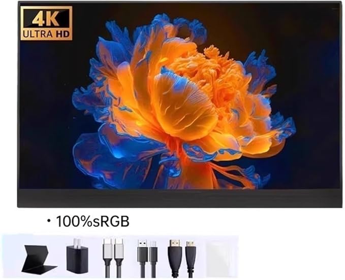 Portable Laptop Monitor 15.6-inch 4K Resolution Multi-Function Extended Screen for Gaming and Audio-Visual Sub-Screen Gaming Display
