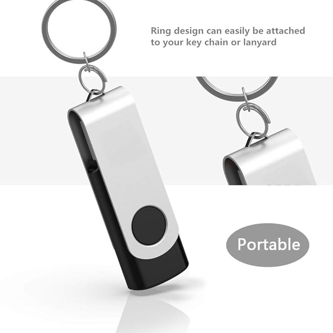Aiibe 2 Pack 8GB USB Flash Drive 8GB Flash Drives USB 2.0 Thumb Drive Memory Stick Zip Drives Bulk (Black)