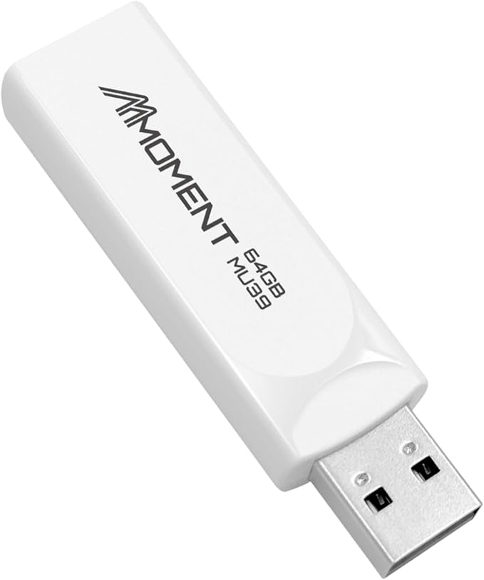 MMOMENT 64GB (10 Pack) MU39 USB Flash Drive– USB 3.2 Retractable Thumb Drive with Sliding Connector, Up to 100MB/s Read, 30MB/s Write – Plug & Play Memory Stick for PC, Mac, TV, Car