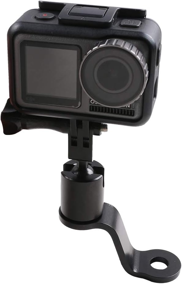Aluminum Mount Holder for GoPro Hero 12 Black, 11/10/9/8 & DJI Osmo Action Cameras - Portable Electronic Device Mount - Motorcycle Rearview Mirror Compatible