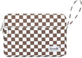15.6-inch Notebook case, Waterproof and Shockproof Protective Computer case, can be Used to Cover Shopping cart Cases. The Notebook is Compatible with Lenovo, ASUS and HP (Brown Checker)