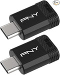 PNY Elite-X Fit Type-C 128GB USB 3.2 Flash Drive – Up to 200MB/s Read, Advanced Performance, Convenient Portable Data Storage, Ultra Compact Fit Design, Type-C Connector, 2-Pack