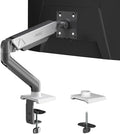 AOC Monitor Mount, Adjustable Single Monitor Arm for 17–32 Inch Screens, Fits 4.4–19.8lbs, Cable Management, VESA 75x75/100x100, C-Clamp & Grommet Base