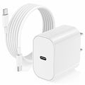 iPhone 17 16 15 Charger/6ft Type C to C Charging Cable Cord Long,USB C Fast Charging Block Plug for Apple iPhone 17 Pro Max/17 Air/16 Pro/16/15 Plus/AirPods/iPad/mini Plug Cube Birck Box Power Adapter