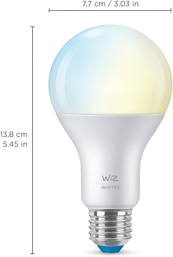 WiZ Connected 100W A21 Tunable White LED Smart Bulb 1-Pack - E26- Indoor - Connects to Your Wi-Fi- Control with Voice or App + Activate with Motion - Matter Compatible