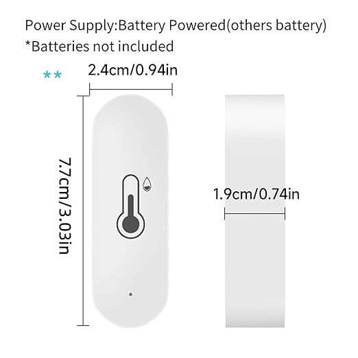 2 Pack WiFi Temperature Humidity Sensor Smart Hygrometer Thermometer Sensor with APP Remote Monitor and Alert High Precision Indoor Thermometer No Hub Required, Compatible with Alexa Google Assistant