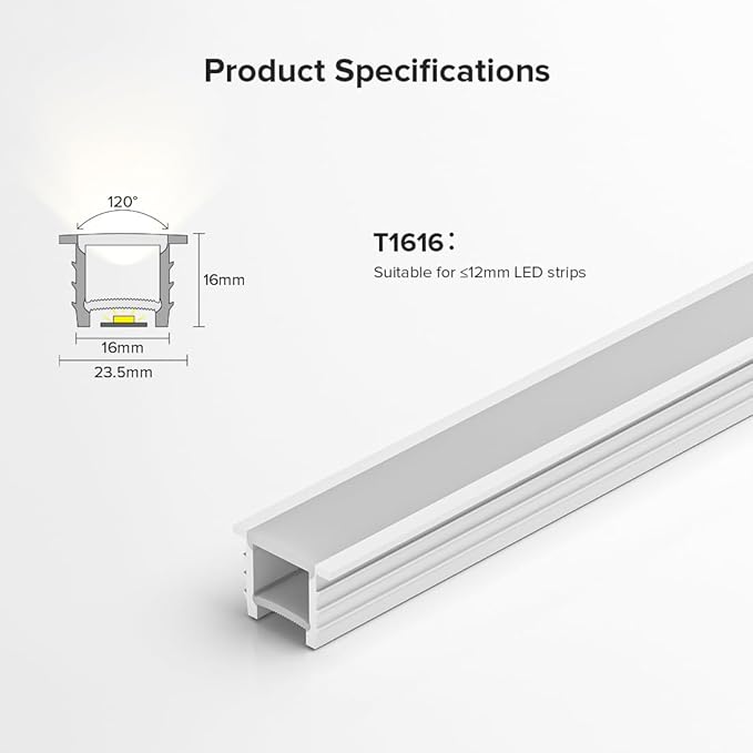 BTF-LIGHTING Silicone LED Channel System 9.8Ft Flexible Milky White Cover DIY Spotless Tube for ≤12mm Width LED Strip,Neon Rope Light Channel Diffuser, for Kitchen Cabinet, Room, Patio(No LED Strip)