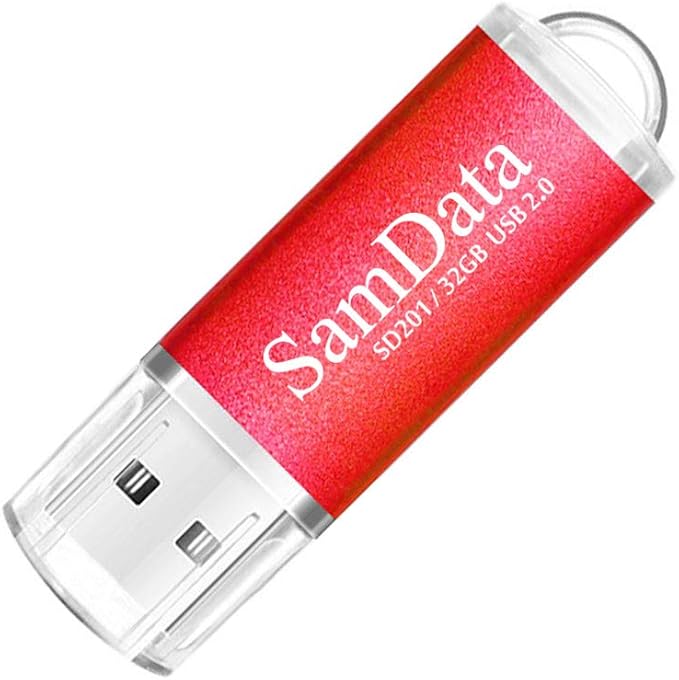 SamData 3 Pack 32GB USB Flash Drives USB 2.0 Thumb Drives Memory Stick Jump Drive Zip Drive, 3 Colors: Blue Red Green
