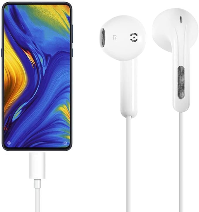 2 Pack USB C Headphones for iPhone 16 15 Pro Max Plus iPad Pro USB C Wired Earbuds with Mic Volume Control Type C Earphones Wired Noise Cancelling USBC Headphones for Samsung Galaxy S24 S23 Pixel 9 8