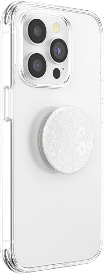 PopSockets Adhesive Phone Grip, Holder, Phone Stand, Flower - Blanc Fresh