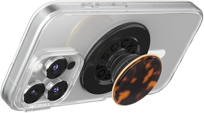 PopSockets Phone Grip for MagSafe, Magnetic Holder, Phone Stand, Tortoise Shell - Tortoise