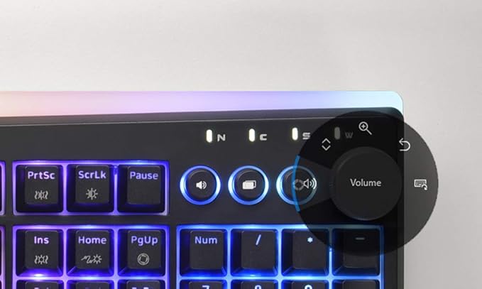 i-rocks K71M RGB Mechanical Gaming Keyboard with Media Control Knob, Switches (Brown), 107 Keys w/Full NKRO, PBT Keycaps, Multimedia Hotkeys, Detachable USB-C Cable and Onboard Storage, Black