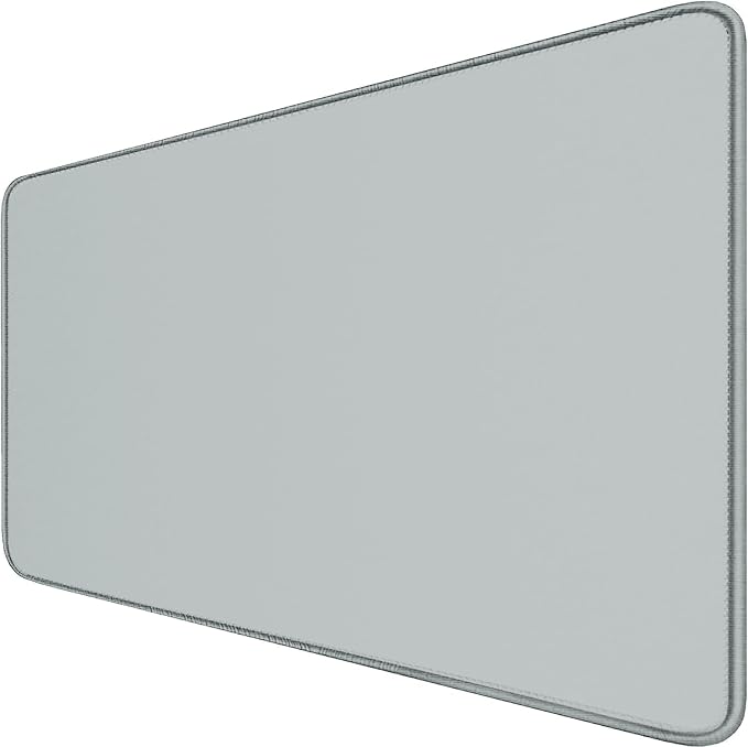 Large Extended Gaming Mouse Pad with Stitched Edges, 47.3 X 23.6 in Desk Pad Durable Non-Slip Natural Rubber Base, Waterproof Computer Keyboard Mat for Esports Pros, Gamer, Desktop, Grey