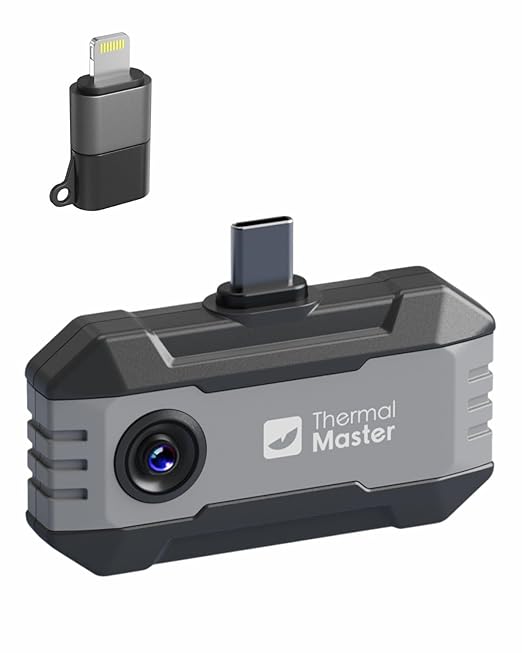 Thermal Master P1 - Thermal Camera for iOS & Android, 160x120 IR Resolution Infrared Imager w/Spot Tracker, 15x Zoom, 3.6℉ Accuracy, -4℉-1112℉ High Temp, 320x240 Super Resolution