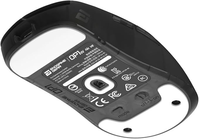 ENDGAME GEAR OP1w 4k v2 Wireless Gaming Mouse Dark Frost – 30K DPI Optical Sensor, 4000Hz Polling, Hot-Swappable Switches & Claw-Grip Design