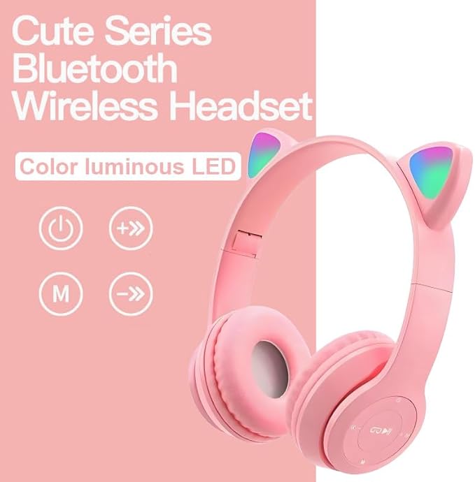 Upgraded Hybrid Noise Cancelling Headphones Over Ear with Transparent Modes Wireless Bluetooth with Mic Soft-Earpads Hi-Fi Audio Deep Bass Comfortable Fit Long Playtime for Home Office Travel Pink