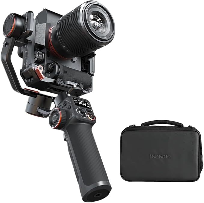 Hohem iSteady MT2 Kit Camera Stabilizer with AI Tracker/Magnetic Fill Light, All in One 3-Axis Gimbal Stabilizer for Mirrorless Camera Smartphone, Native Vertical Shooting