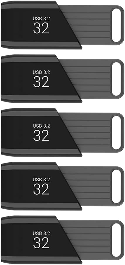 PNY 32GB Attaché X USB 3.2 Gen 1 Flash Drive, Advanced Performance Up to 130MB/s Read, Everyday Data Store & Transfer, Reliable Portable Storage, Durable, Type-A, Computers, Laptops, Desktops, 5-Pack
