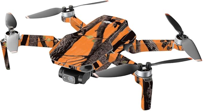 MightySkins Compatible with DJI Mini 2 Portable Drone - Orange Camo | Protective, Durable, and Unique Vinyl Decal wrap Cover | Easy to Apply, Remove, and Change Styles | Made in The USA