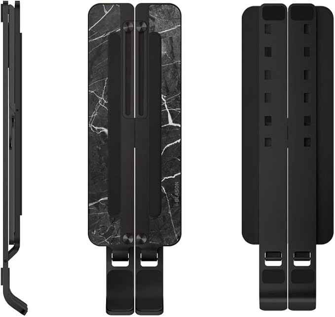 i-Blason Cosmo Laptop Stand, Adjustable Aluminum Alloy Laptop Riser Holder with Multi-Angle Stand Compatible with MacBook Pro/MacBook Air, 7-17.3" Laptops & Tablets (Black)