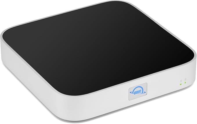 OWC 8TB (8.0TB HDD 7200 RPM Drive) miniStack STX, Upgradeable,Stackable Expansion Solution and Thunderbolt Hub/Mini Dock for Mac Studio, Mac mini and Other Devices. Silver