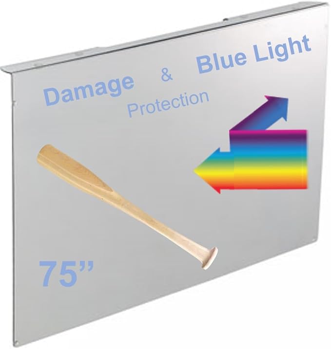 VizoBlueX 75 inch Blue Light and Damage TV Screen Protector. Protection Shield & Anti-Blue Light Filter Blocking UV for LCD LED 4K OLED QLED (65.7 x 37.8 inch)