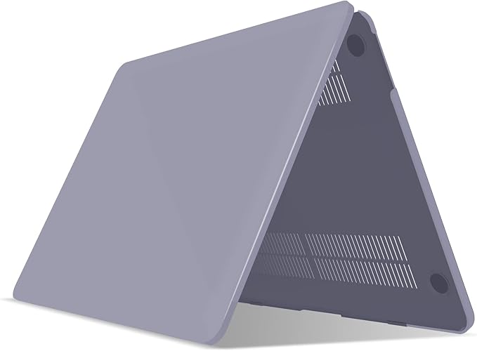 IBENZER Compatible with MacBook Pro 15 Inch Case 2019 2018 2017 2016 A1990 A1707, Hard Shell Case with Keyboard Cover & Type C Adapter for Mac Pro 15 Touch Bar, Lavender Gray, T15LVGY+1TC