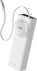 iWALK Laptop Power Bank, 20000mAh 65W Portable Charger with Built-In 2.3ft Retractable USB-C Cable & LED Display - Triple Outputs for MacBook Pro/Air, iPhone 17/16/15 Series, iPad Pro, Samsung S25/S24