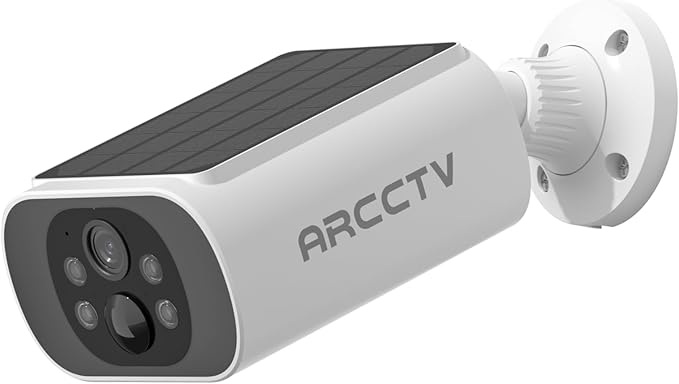 ARCCTV Solar Security Cameras Wireless Outdoor, Add on C3 Base, No Subscription 2K Cameras for Home Security Camera System, Continuous Power, Color Night Vision, PIR Sensor, IP65 Waterproof