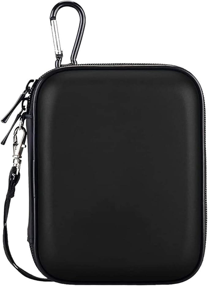 Lacdo Hard Drive Carrying Case for Western Digital WD Elements/WD My Passport/My Passport Ultra Portable External Hard Drive HDD 1TB 2TB 4TB 5TB 6TB USB 3.0 Protective Storage Travel Bag, Full Black