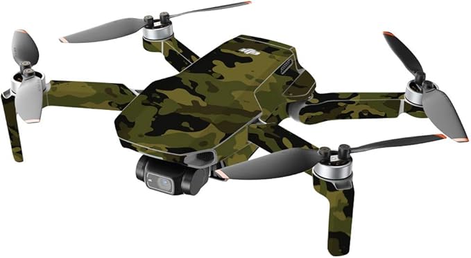 MightySkins Compatible with DJI Mini 2 Portable Drone - Green Camouflage | Protective, Durable, and Unique Vinyl Decal wrap Cover | Easy to Apply, Remove, and Change Styles | Made in The USA
