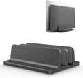 Universal Laptop Vertical Stand, Dual Desktop Adjustable Notebook Stand (up to 17.3 inches) for Samsung/HP/Dell/Chrome Book laptops (Black)